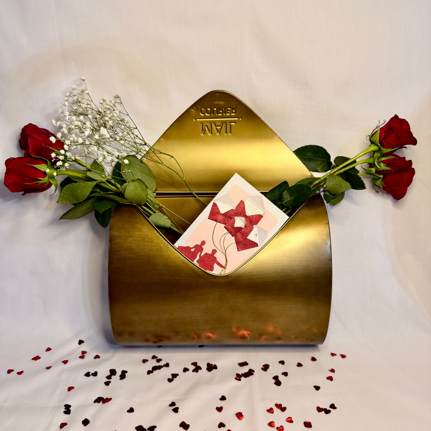 Handmade Love Letters Bouquet – Romantic 4x6 Card