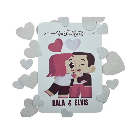 You and me, Always, with name personalized letter 5 x 7 in.