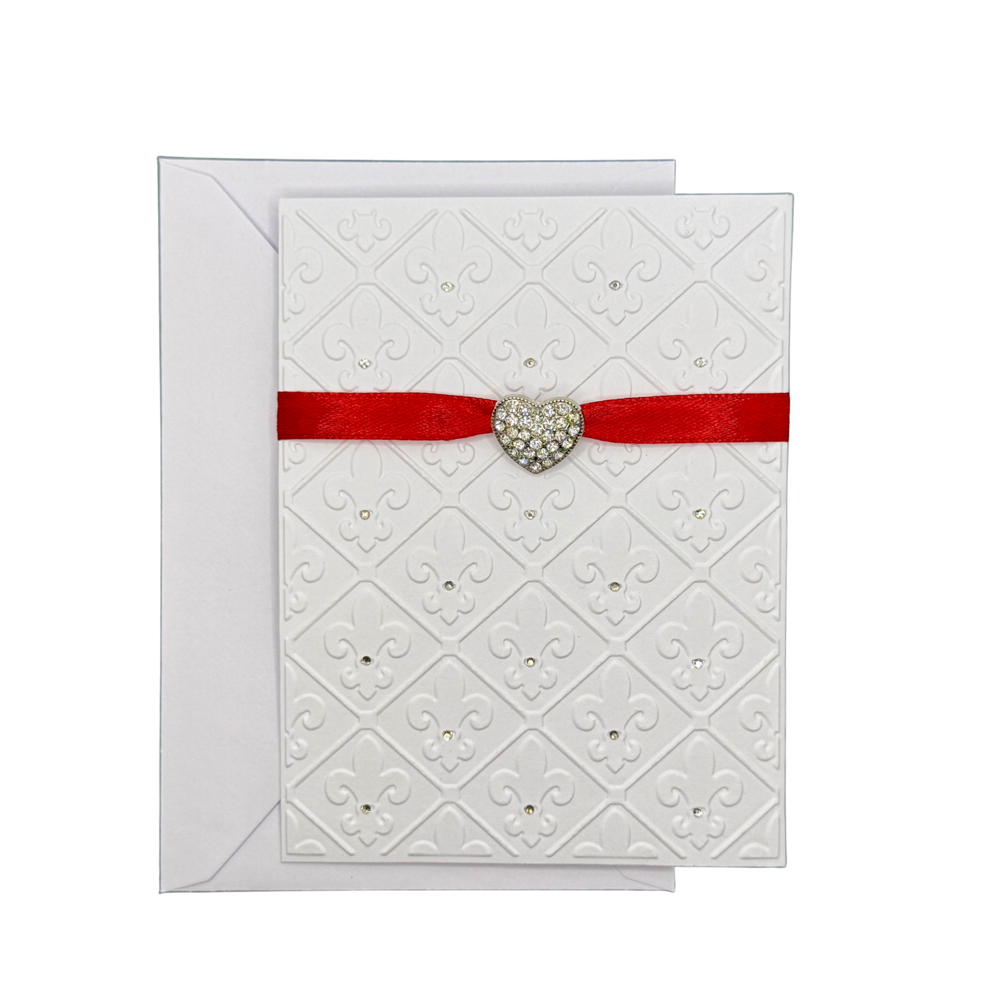 A Timeless Expression of Love: Elegant 4x6 Embossed Valentine's Day Card
