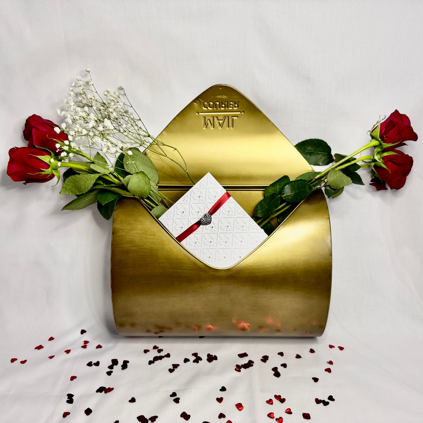 A Timeless Expression of Love: Elegant 4x6 Embossed Valentine's Day Card