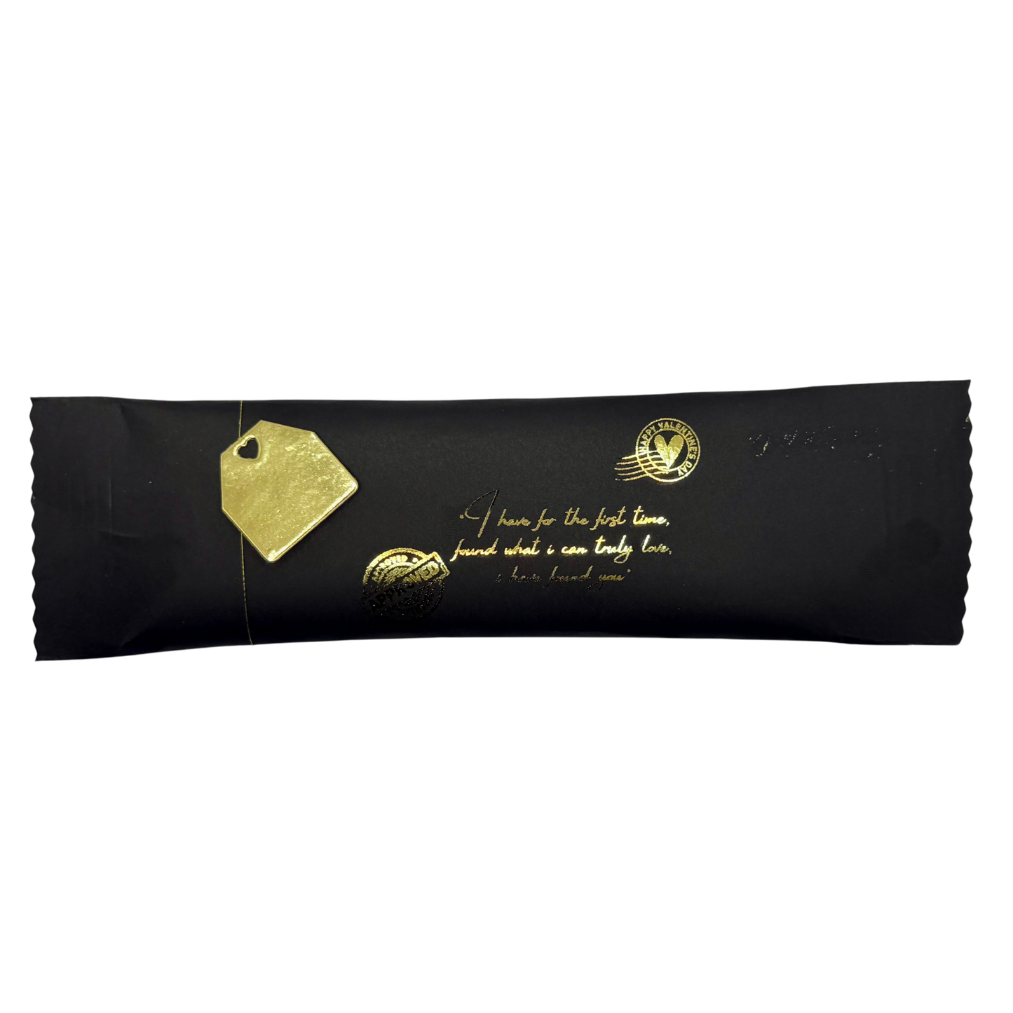 Black & Gold Personalized Romantic Quote Chocolate Bar