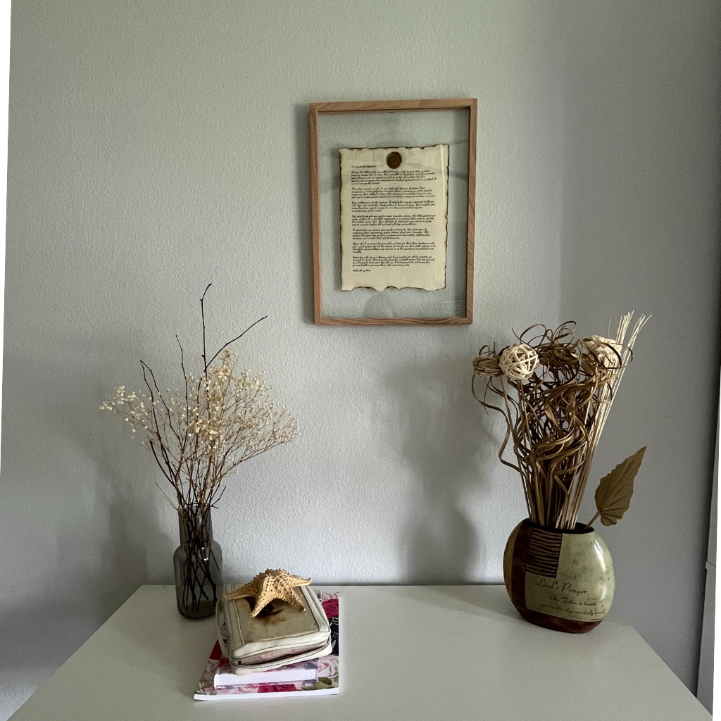 Personalized Fabric Love Letter – Vintage Keepsake with Burnt Edges & Wax Seal, 8.5 x 11 in.