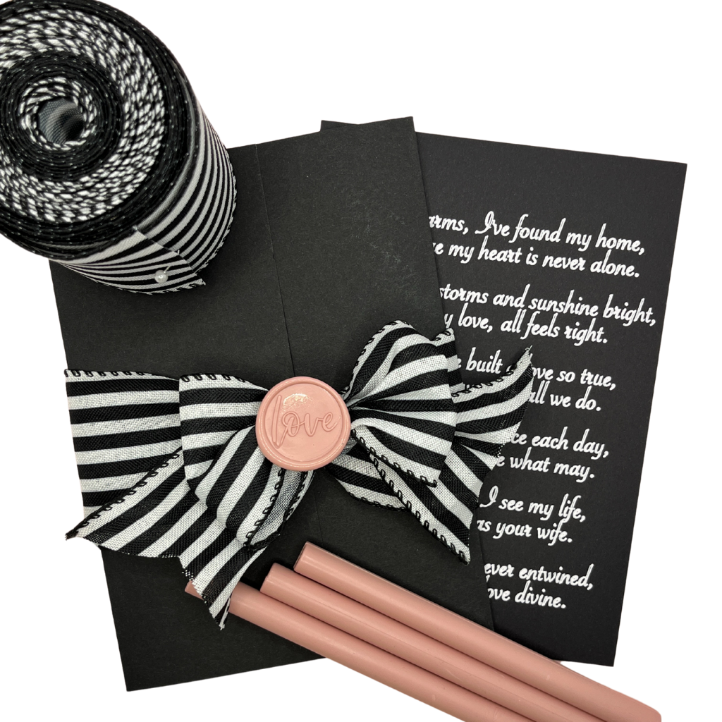 A love letter wrapped in elegance-Black and White personalized letter 5 x 7 in