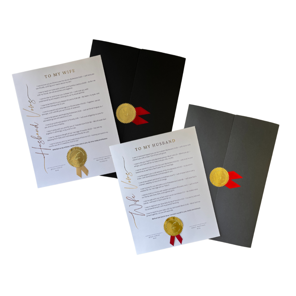 Husband & Wife Vows 8.5 x 11 in.