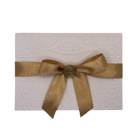 Elegant 4x6 Thank You Letter with Gold Ribbon & Wax Seal