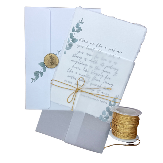 Eucalyptus Leaves personalized letter 5 x 7 in