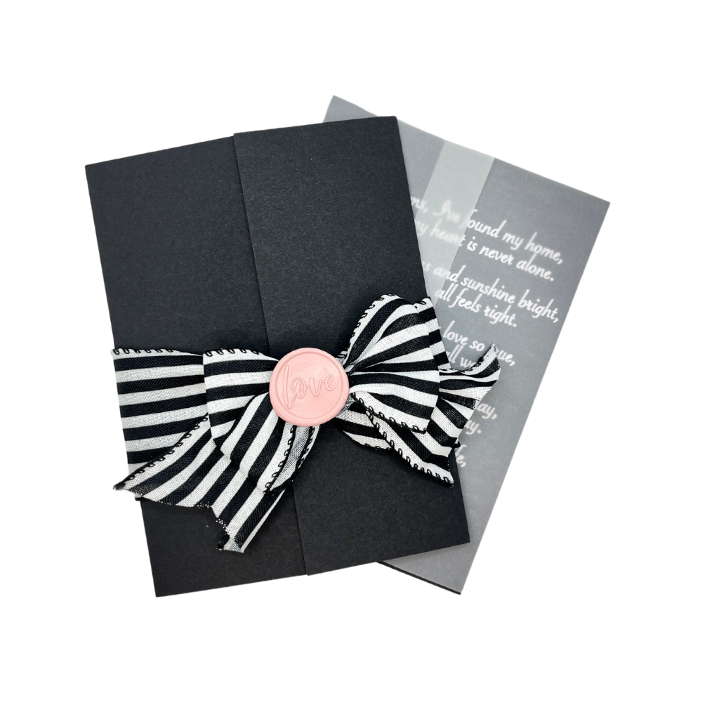 A love letter wrapped in elegance-Black and White personalized letter 5 x 7 in