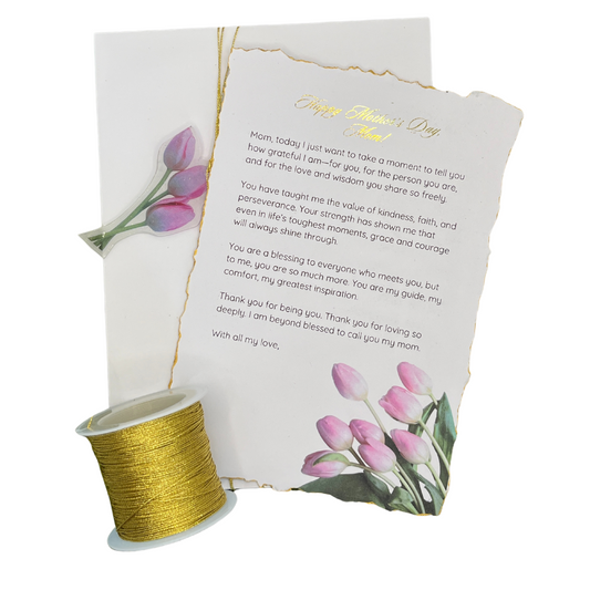 Romantic Tulip Love Letter | Personalized Keepsake, 5 x 7 in.