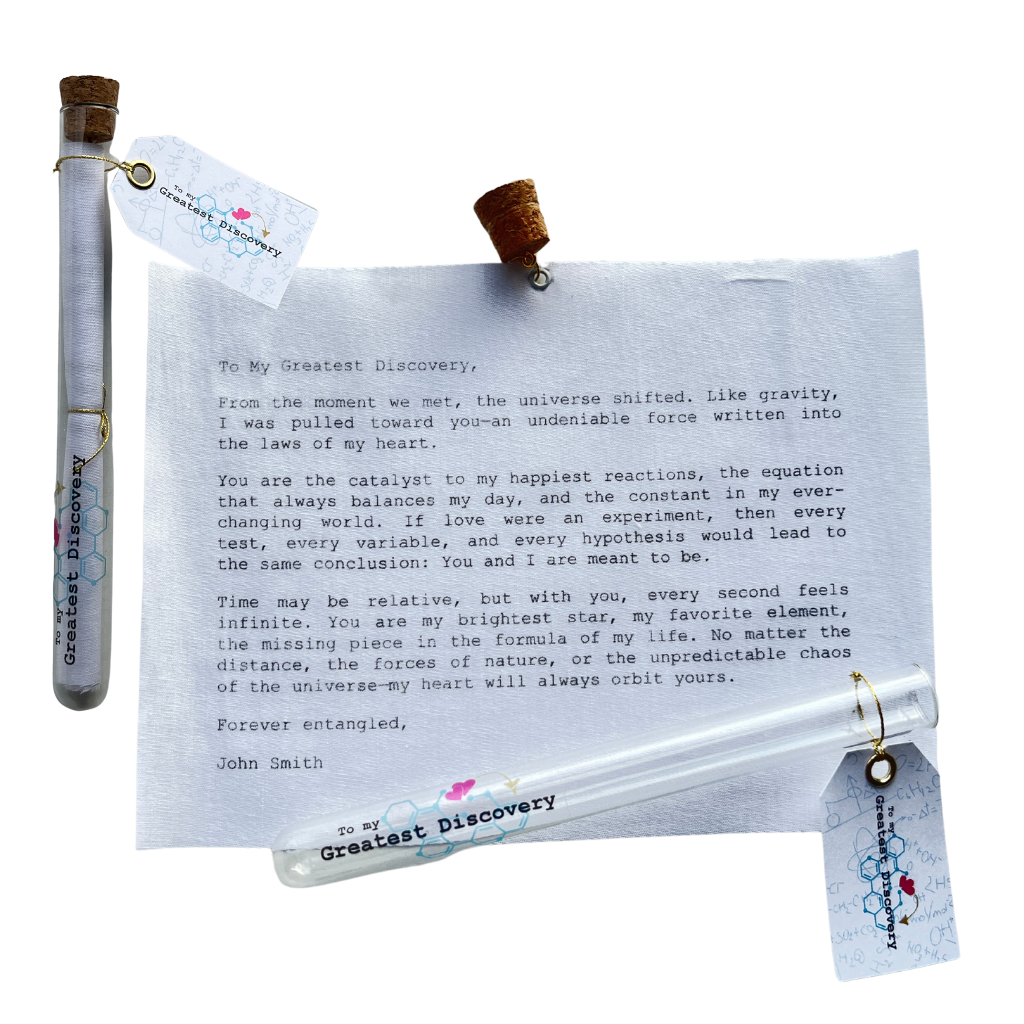 Scientific Test tube, Personalized  Fabric Letter, 4 x 6 in.