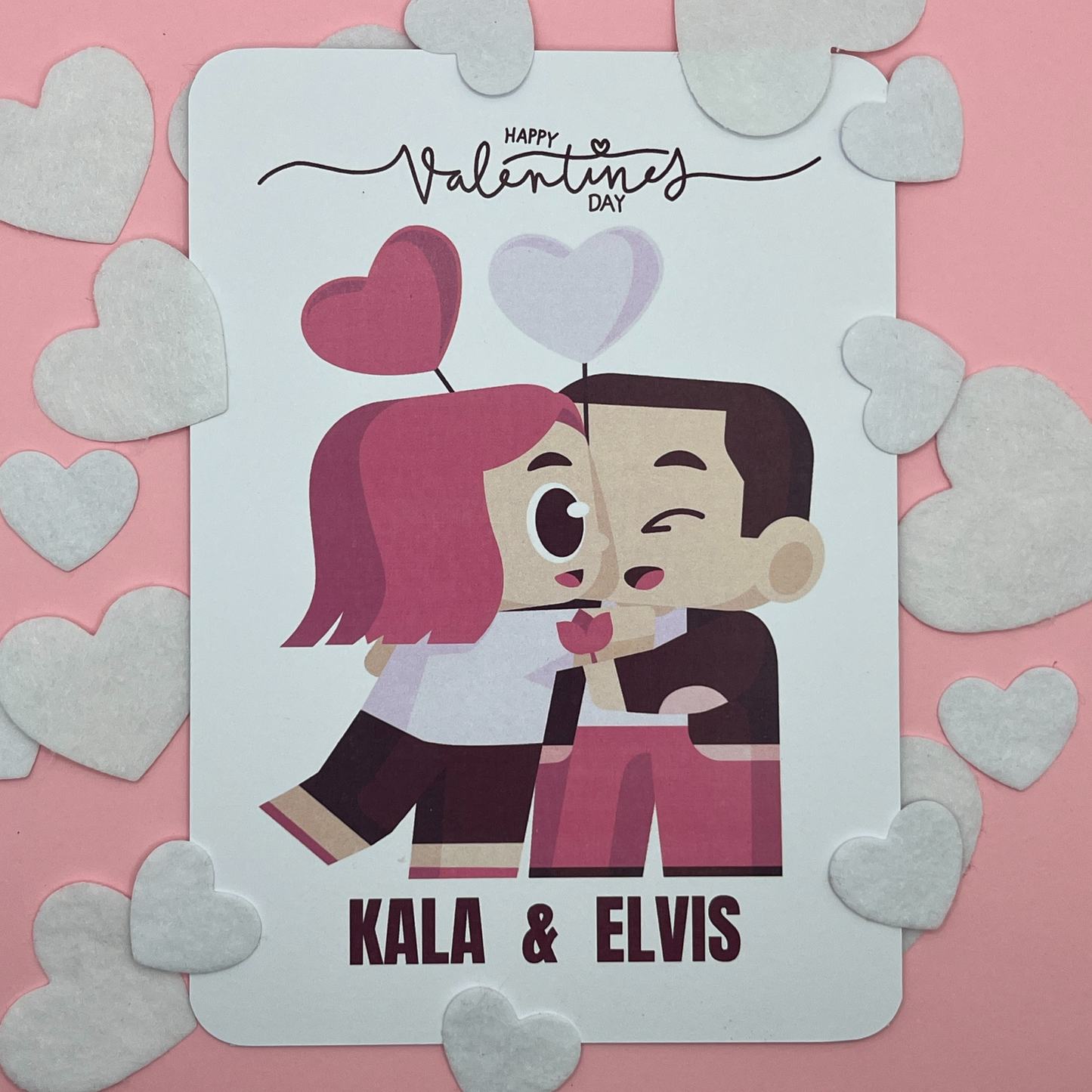 Tú y yo, Siempre, con nombre personalizado letra 5 x 7 pulgadas.